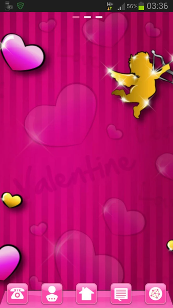 Lovely Pink Theme GO Launcher - Image screenshot of android app