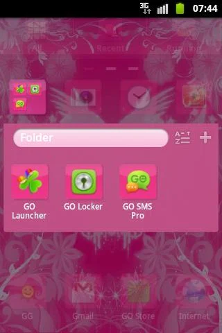 Hearts Pink Theme GO Launcher - عکس برنامه موبایلی اندروید