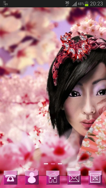 Japan Girl GO Launcher Theme - Image screenshot of android app