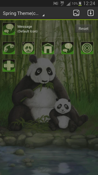 Theme panda GO Launcher EX - عکس برنامه موبایلی اندروید