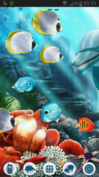 Sea Fish Theme GO Launcher - Image screenshot of android app