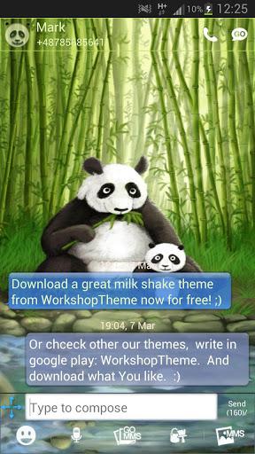 Panda Theme GO SMS Pro - عکس برنامه موبایلی اندروید