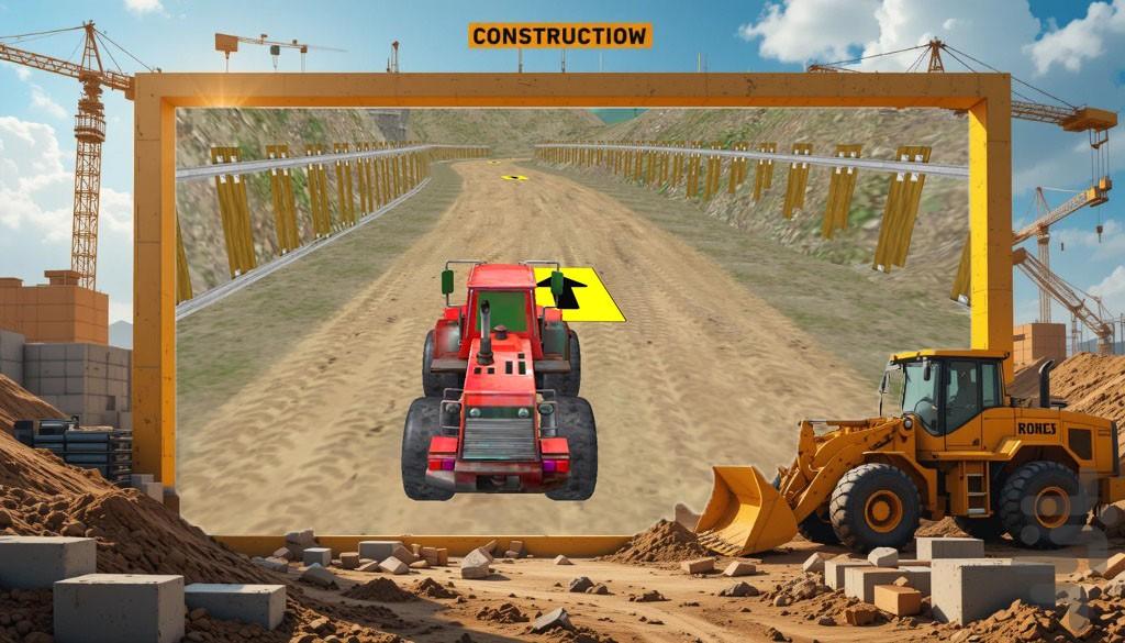 بازی بولدوزر سواری | ماشین سنگین - Gameplay image of android game