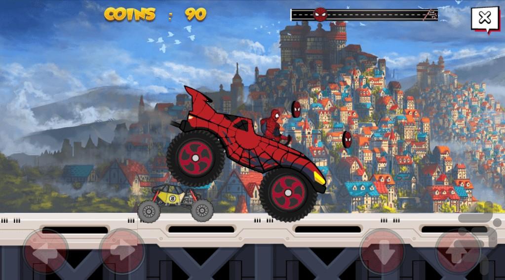 ماشین سواری مرد عنکبوتی - Gameplay image of android game