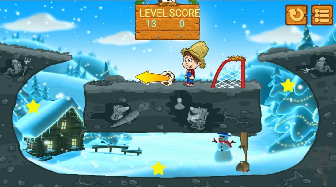 بازی فوتبال در برف - Gameplay image of android game