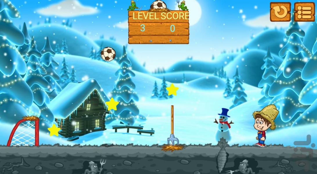 بازی فوتبال در برف - Gameplay image of android game