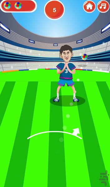 بازی فوتبال با مسی - Gameplay image of android game