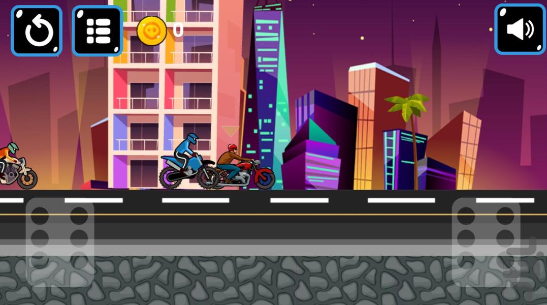 موتور سواری در خیابان - Gameplay image of android game