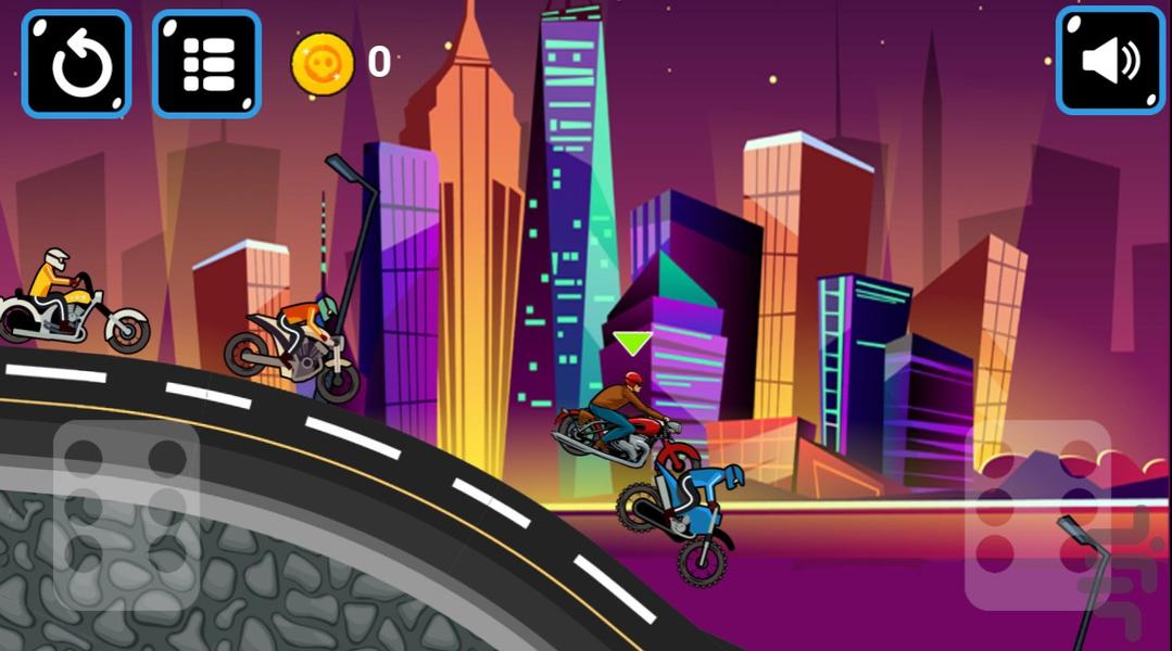 موتور سواری در خیابان - Gameplay image of android game