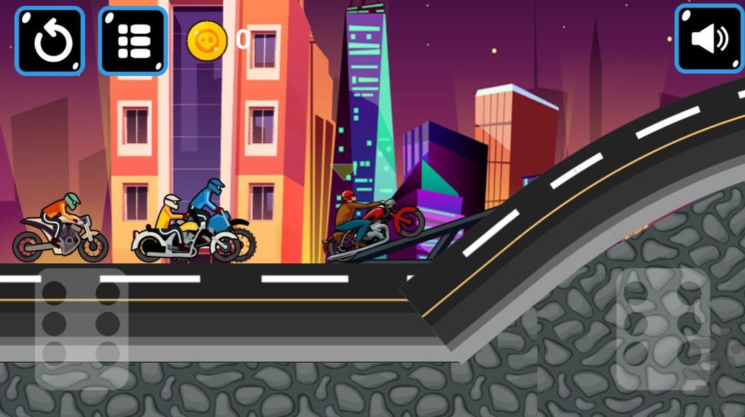 موتور سواری در خیابان - Gameplay image of android game