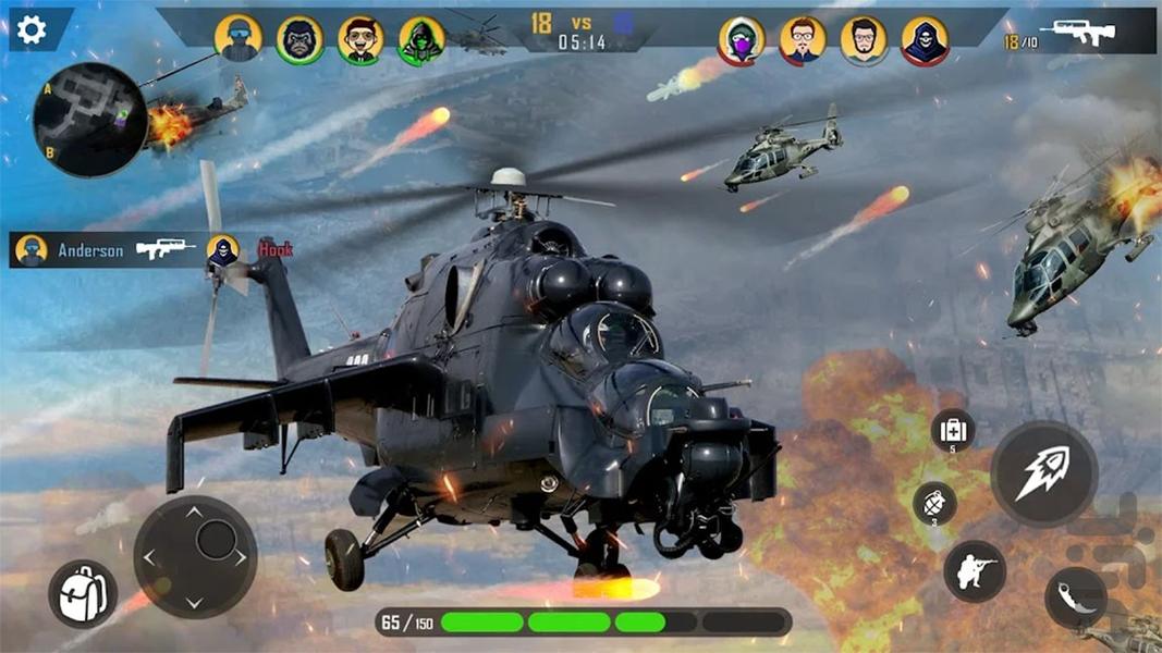 بازی هلیکوپتر جنگی | بازی هواپیمایی - Gameplay image of android game