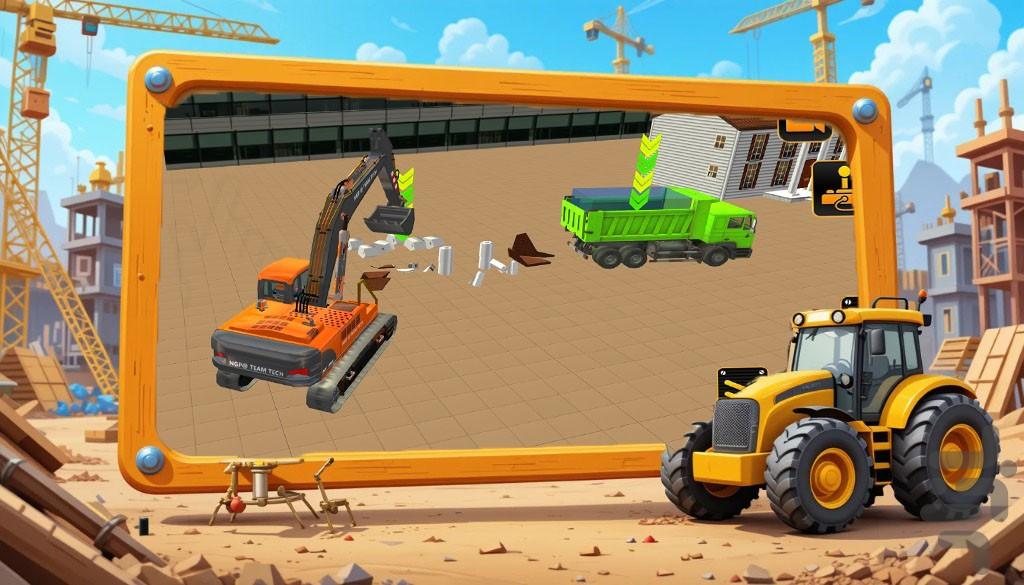 بازی بولدوزر |  کامیون سواری - Gameplay image of android game