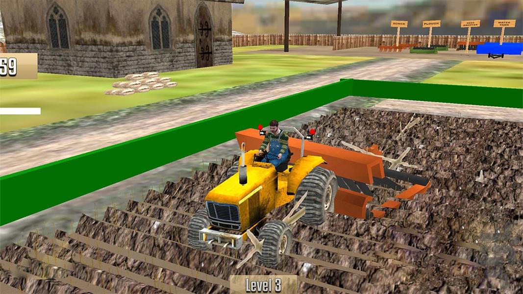 بازی جدید کشاورزی | تراکتور سواری - Gameplay image of android game