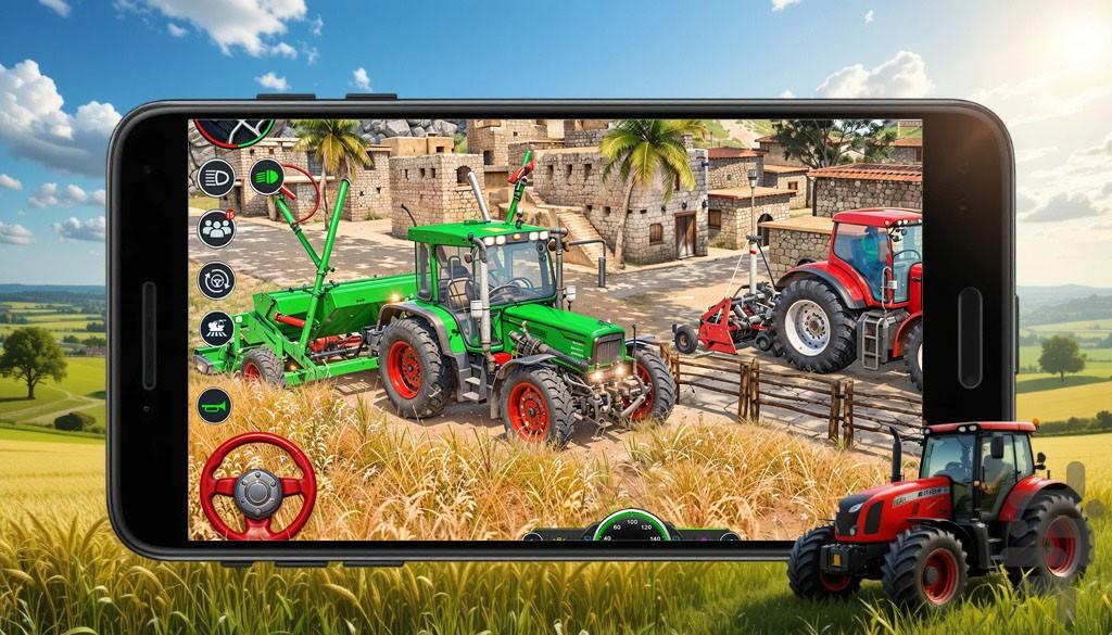 تراکتور سواری - Gameplay image of android game