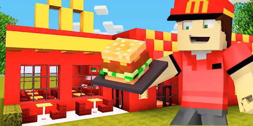 دانلود بازی Fast Food Restaurant Mod for Minecraft PE برای اندروید