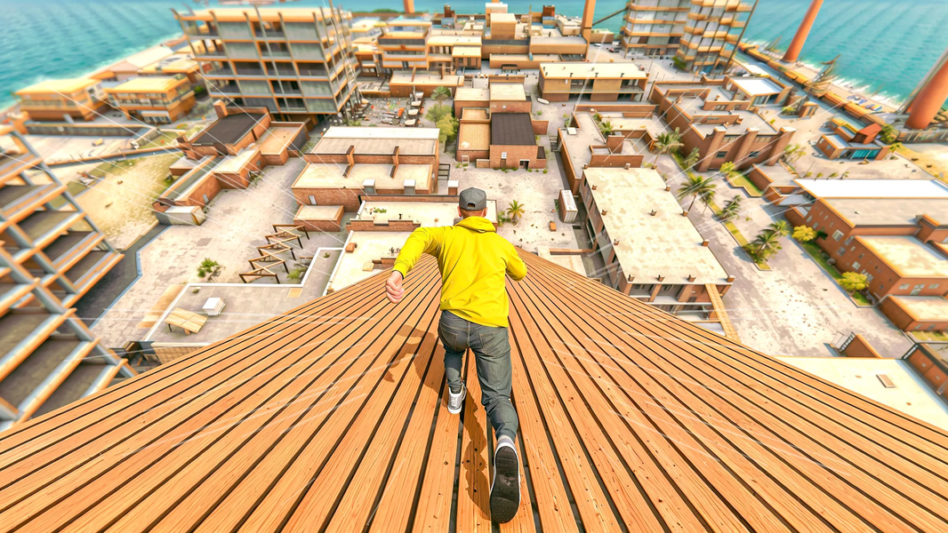 Only Going Up Parkour Rooftop - Gameplay image of android game