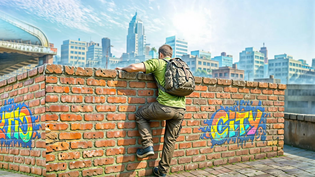 Only Going Up Parkour Rooftop - Gameplay image of android game