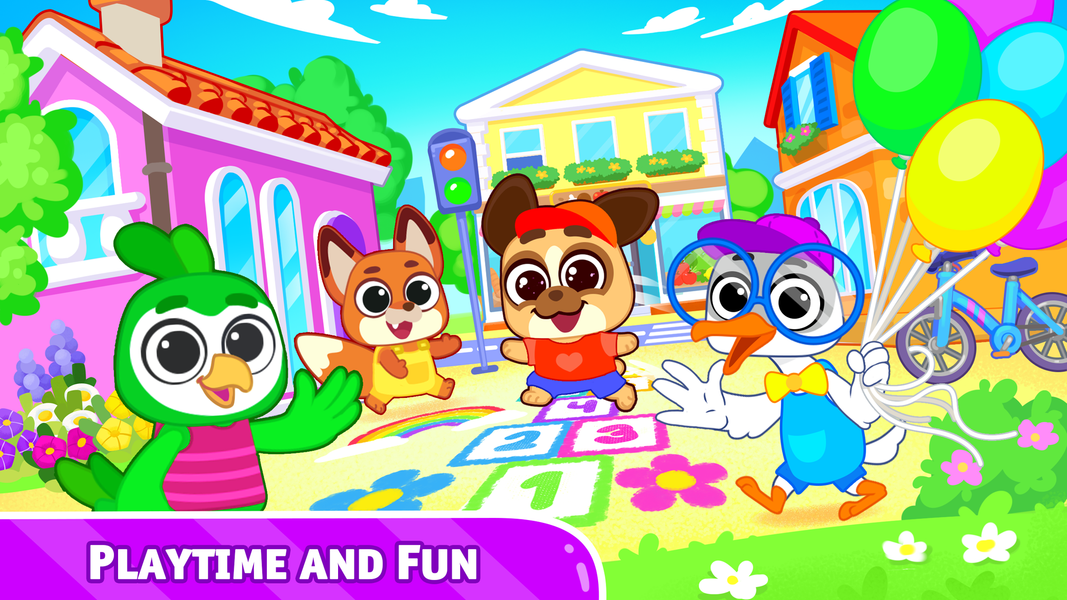 Kids town in fun world games. - Gameplay image of android game