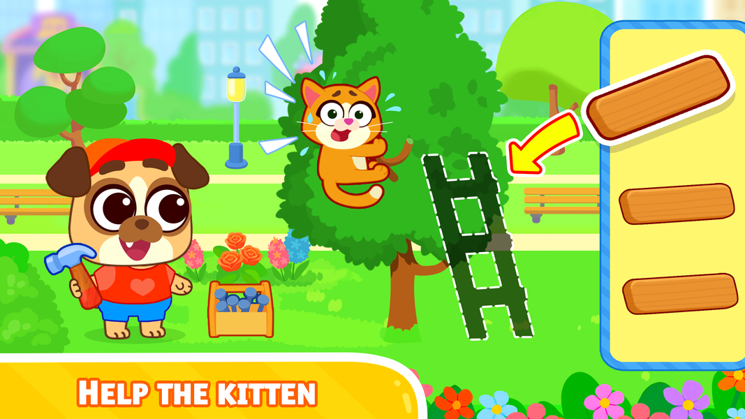 Kids town in fun world games. - Gameplay image of android game
