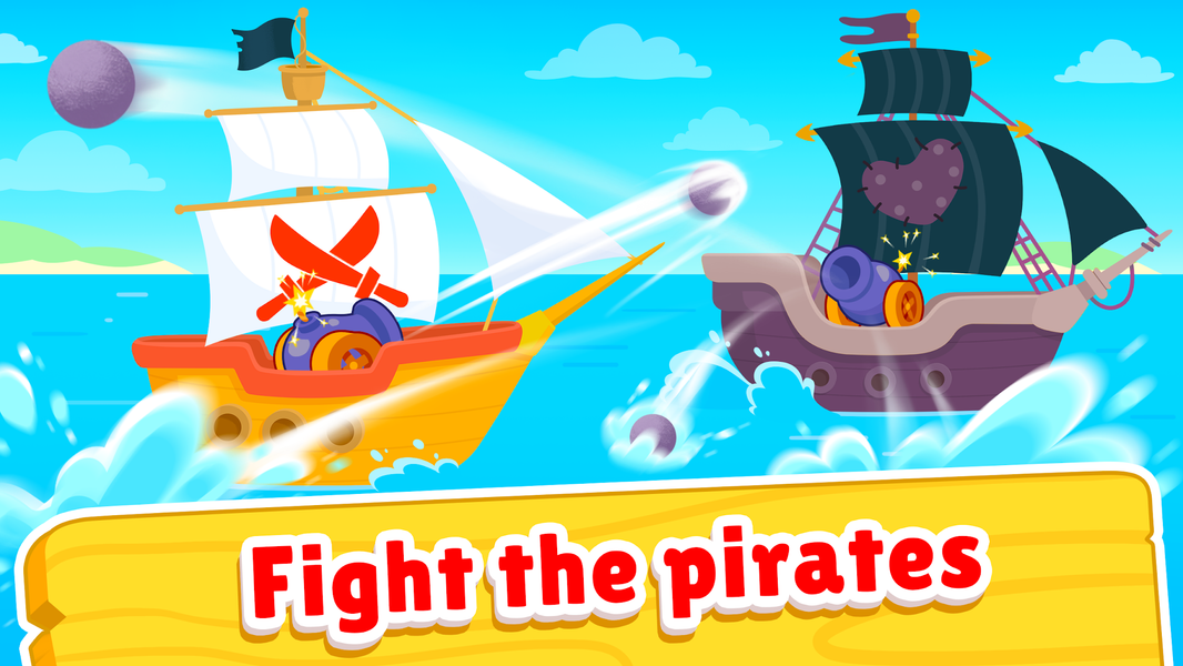 Pirate ship. Awesome sea games - Gameplay image of android game