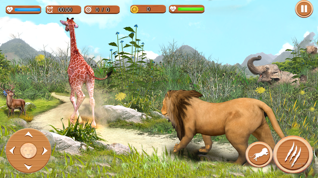 King Lion Beast : Animal Game - Gameplay image of android game