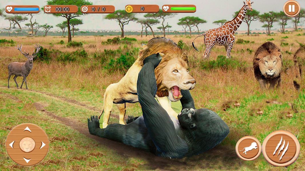 King Lion Beast : Animal Game - Gameplay image of android game
