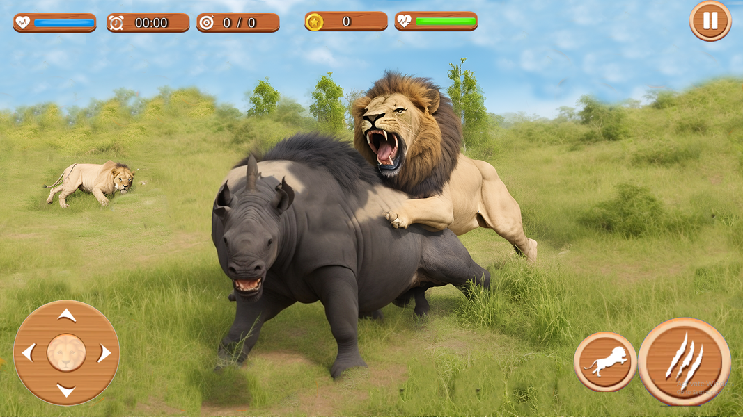 King Lion Beast : Animal Game - Gameplay image of android game