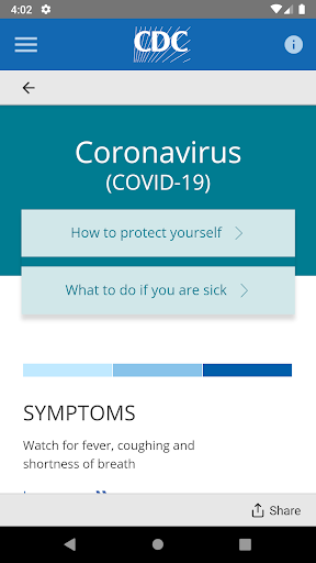 CDC - عکس برنامه موبایلی اندروید
