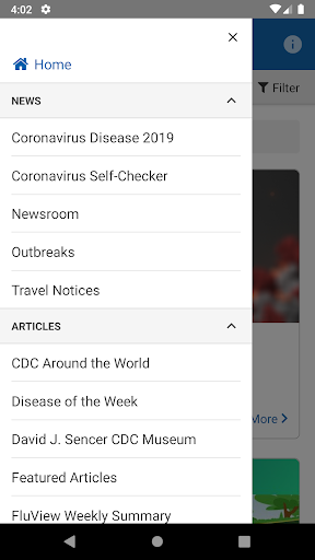 CDC - عکس برنامه موبایلی اندروید