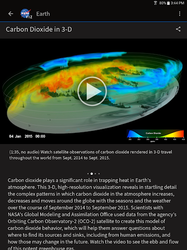 NASA Visualization Explorer - Image screenshot of android app