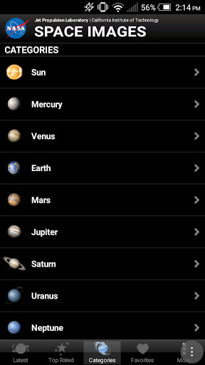 Space Images - Image screenshot of android app