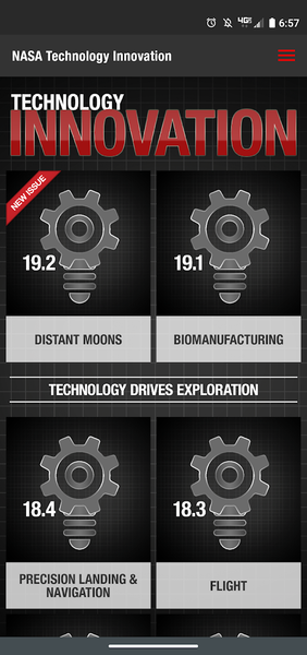 NASA Technology Innovation - Image screenshot of android app
