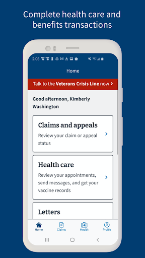 VA: Health and Benefits - Image screenshot of android app