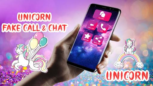 talk with unicorn call and fake Chat PRANK - عکس برنامه موبایلی اندروید