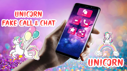 talk with unicorn call and fake Chat PRANK - Image screenshot of android app