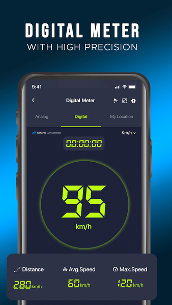 GPS Speedometer - HUD Odometer - Image screenshot of android app