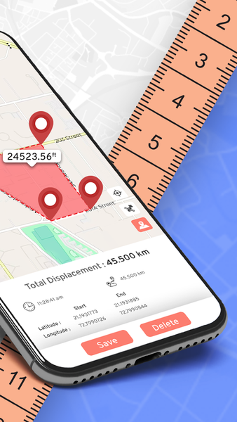 Distance & Land Area Measure - Image screenshot of android app