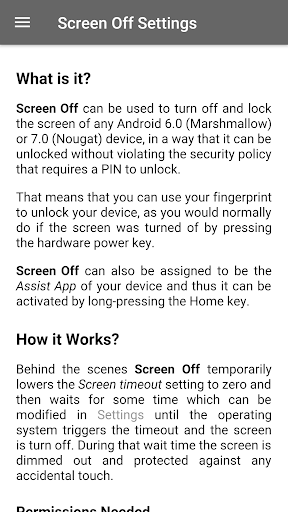 Screen Off - عکس برنامه موبایلی اندروید