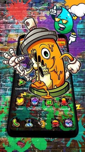 Graffiti Wall Theme Launcher - Image screenshot of android app