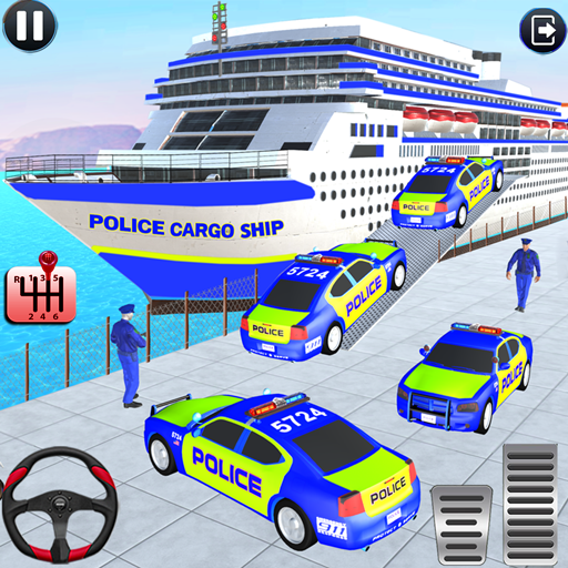 Police Vehicle Cargo Truck Sim - Gameplay image of android game