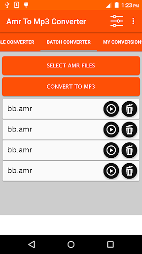 AMR to MP3 Converter - Image screenshot of android app