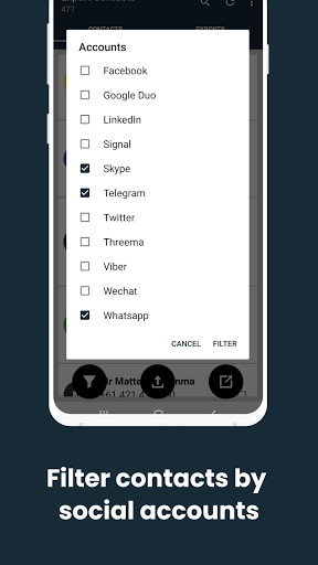 Export contacts - عکس برنامه موبایلی اندروید