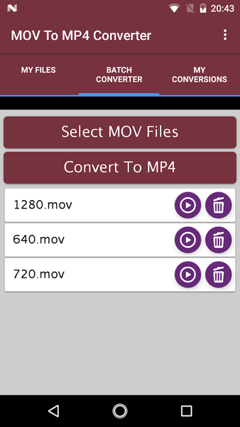 Mov To Mp4 Converter - عکس برنامه موبایلی اندروید