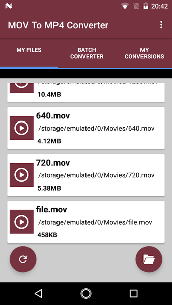 Mov To Mp4 Converter - Image screenshot of android app