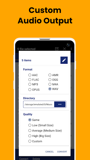 Mp۳ To Wav Converter - عکس برنامه موبایلی اندروید