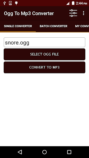 OGG To MP3 Converter - عکس برنامه موبایلی اندروید