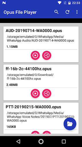 Opus File Player - عکس برنامه موبایلی اندروید