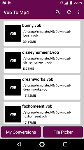 Vob To Mp4 Video Converter - Image screenshot of android app