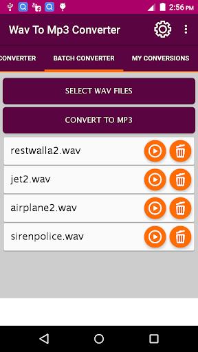 WAV To MP3 Converter - عکس برنامه موبایلی اندروید