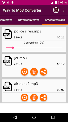 WAV To MP3 Converter - Image screenshot of android app